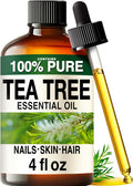 100% Pure Tea Tree Oil - 4 Fl Oz Tea Tree Essential Oil for Hair, Skin, Diffuser, Aromatherapy & DIY Soap Making Scent