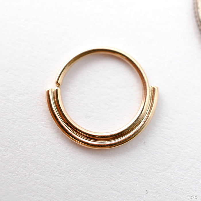 2 Bar Seam Ring in Gold from Sacred Symbols