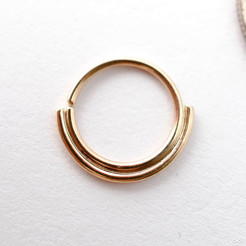 2 Bar Seam Ring in Gold from Sacred Symbols
