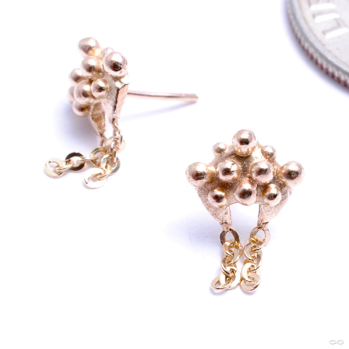 2 Chainz Press-fit End in Gold from Pupil Hall in yellow gold
