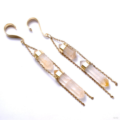 2 Chainz Weights in Brass with Yellow Agate from Buddha Jewelry