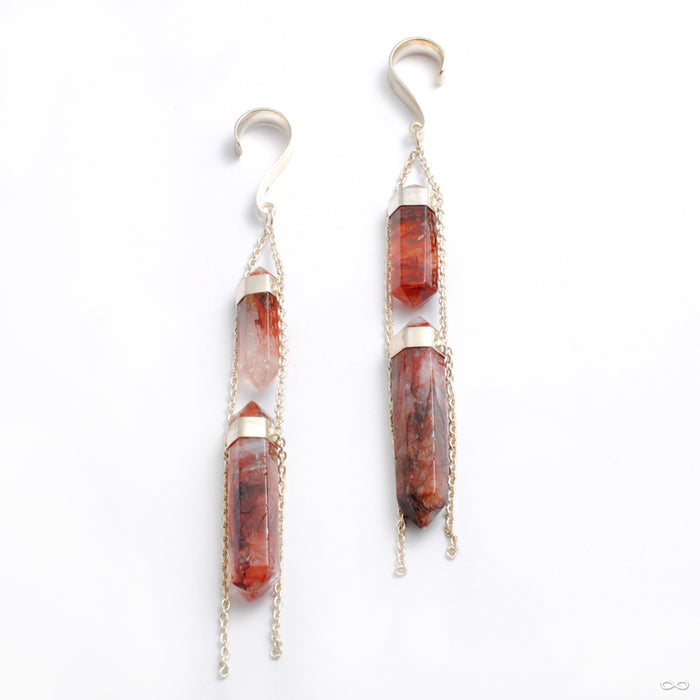 2 Chainz Weights in Silver with Fire Agate from Buddha Jewelry
