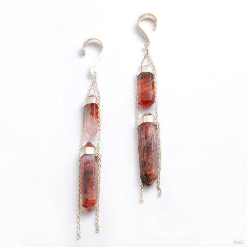 2 Chainz Weights in Silver with Fire Agate from Buddha Jewelry
