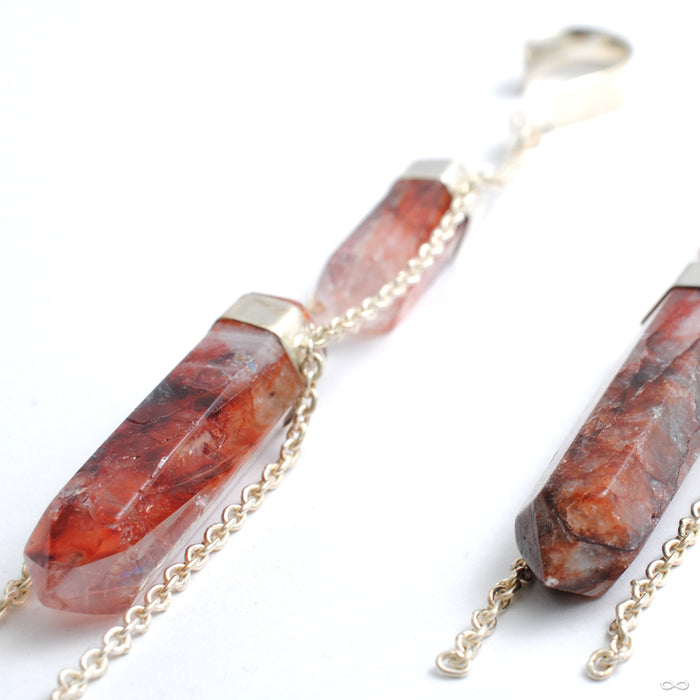 2 Chainz Weights in Silver with Fire Agate from Buddha Jewelry