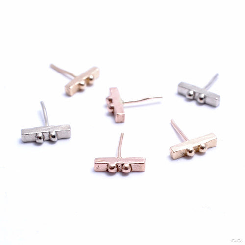 2 Dots 1 Bar Press-fit End in Gold from Pupil Hall in assorted materials