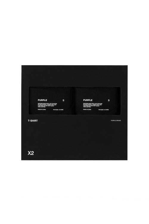 2 Pack Tees Black Slim Fit 100% Cotton Clean Jersey Knit