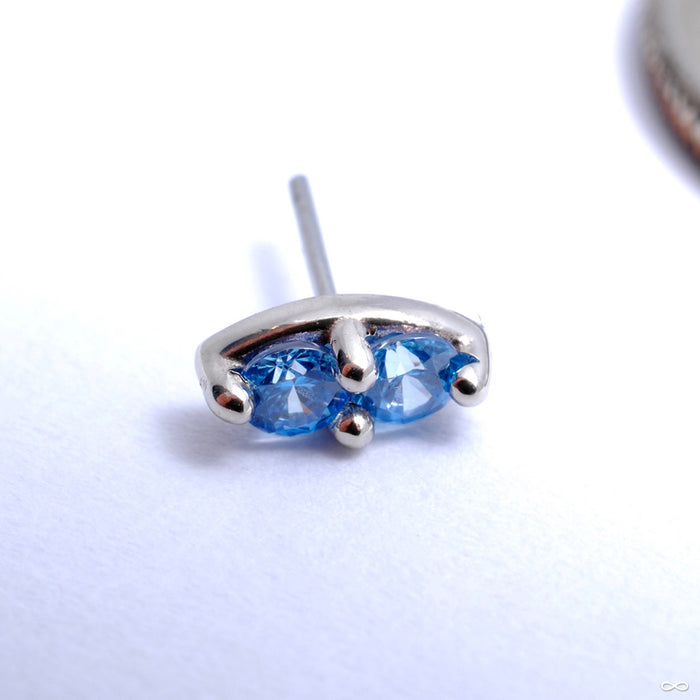 14k White Gold / Arctic Blue CZ