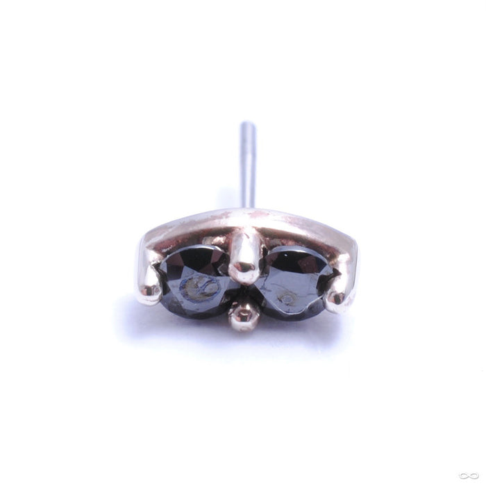 14k White Gold / Black CZ