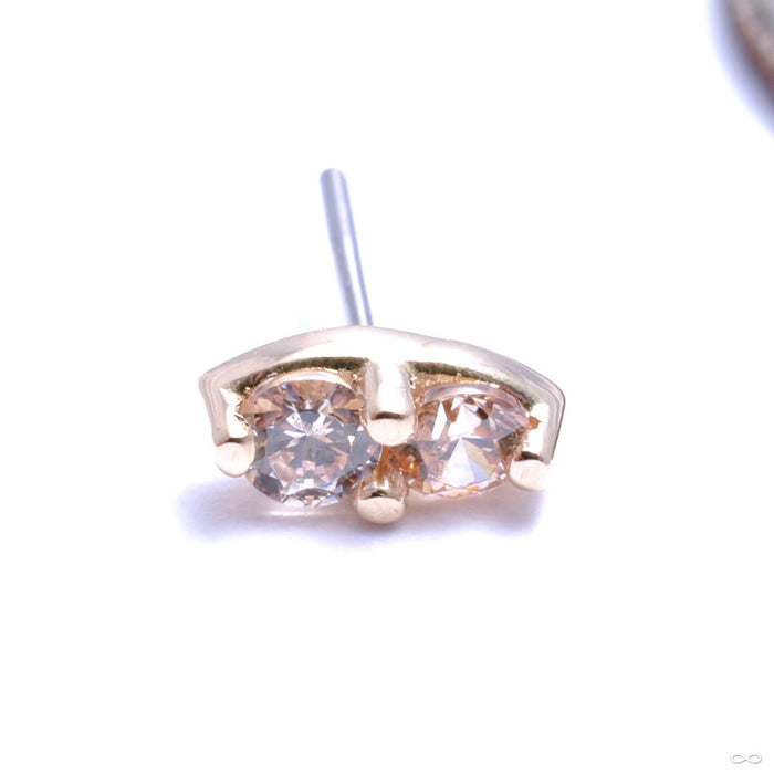 14k Yellow Gold / Champagne CZ