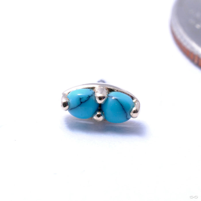 14k Yellow Gold / Turquoise
