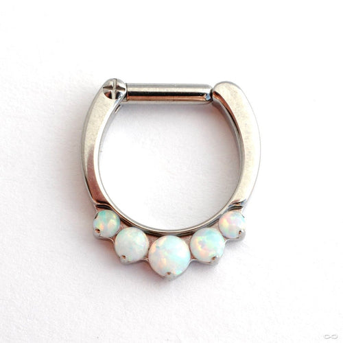 5 Stone Odyssey Clicker with Cabochons from Industrial Strength with White Opals