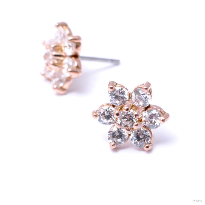 14k Rose Gold / Clear CZ / Medium