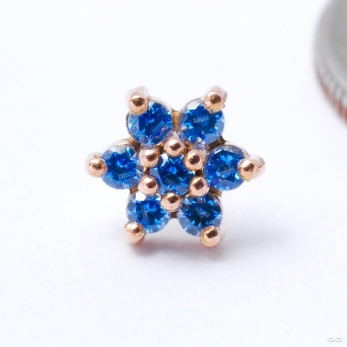 14k Yellow Gold / Arctic Blue / Small