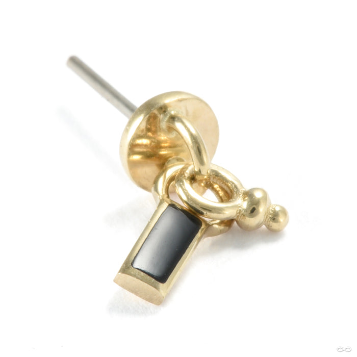 A Few Things Round Press-fit End in Gold from Pupil Hall with black enamel