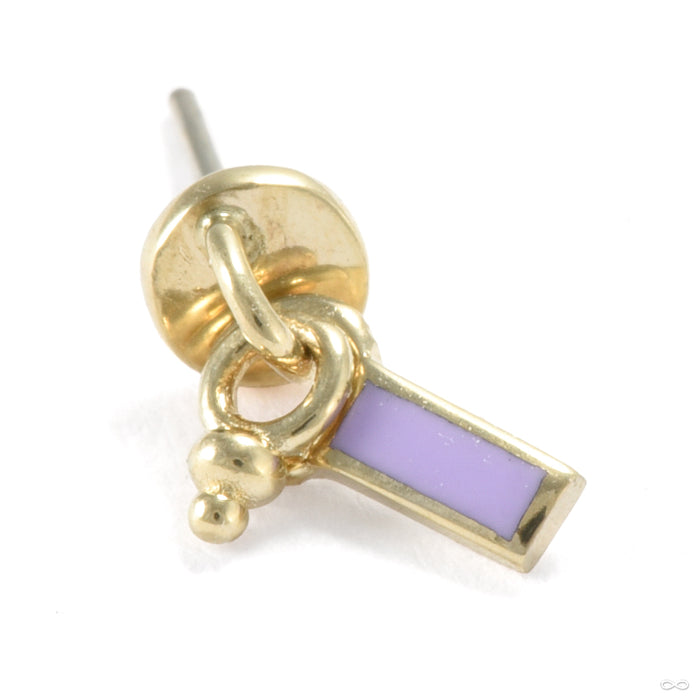 A Few Things Round Press-fit End in Gold from Pupil Hall with lilac enamel