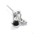 A Few Things Square Press-fit End in Gold from Pupil Hall with black enamel