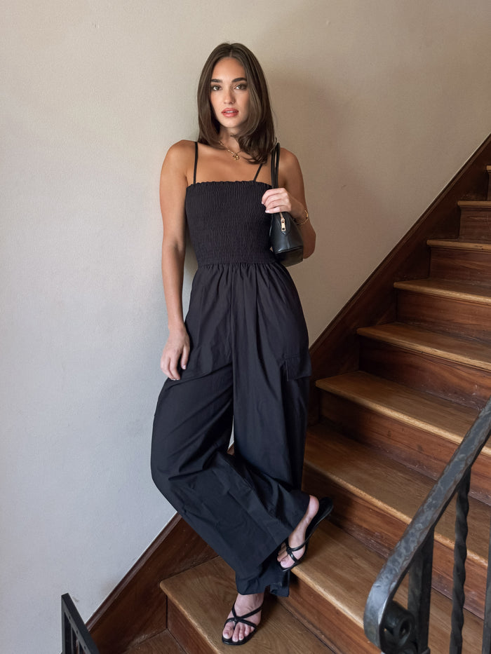 A La Mode Smocked Jumpsuit - Stitch And Feather