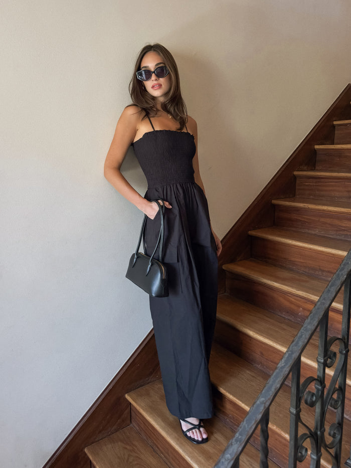 A La Mode Smocked Jumpsuit - Stitch And Feather