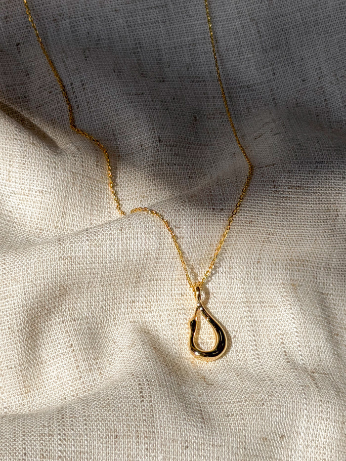 Abstract Teardrop Necklace - Stitch And Feather