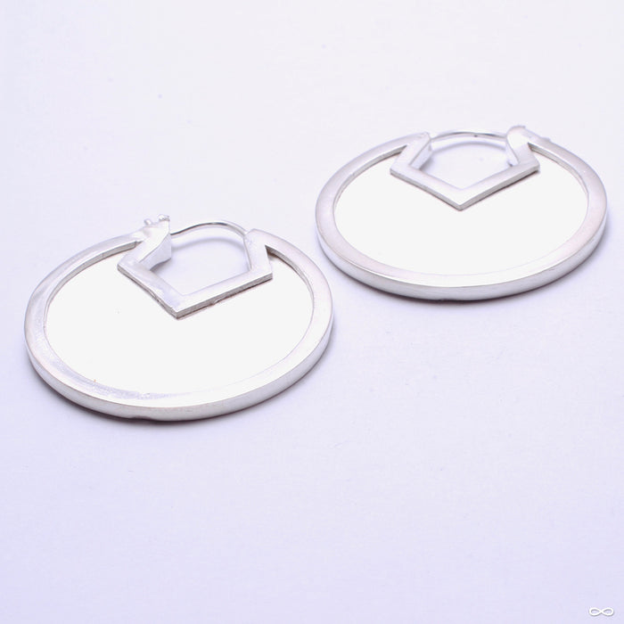 Alchemy Earrings from Maya Jewelry in White Brass