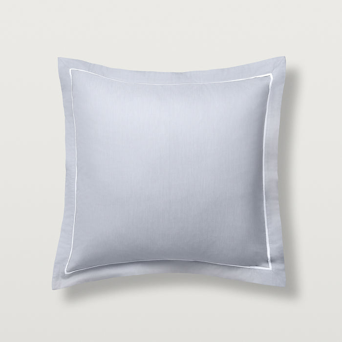Alistair Euro sateen pillow sham in the color cielo , #color_cielo