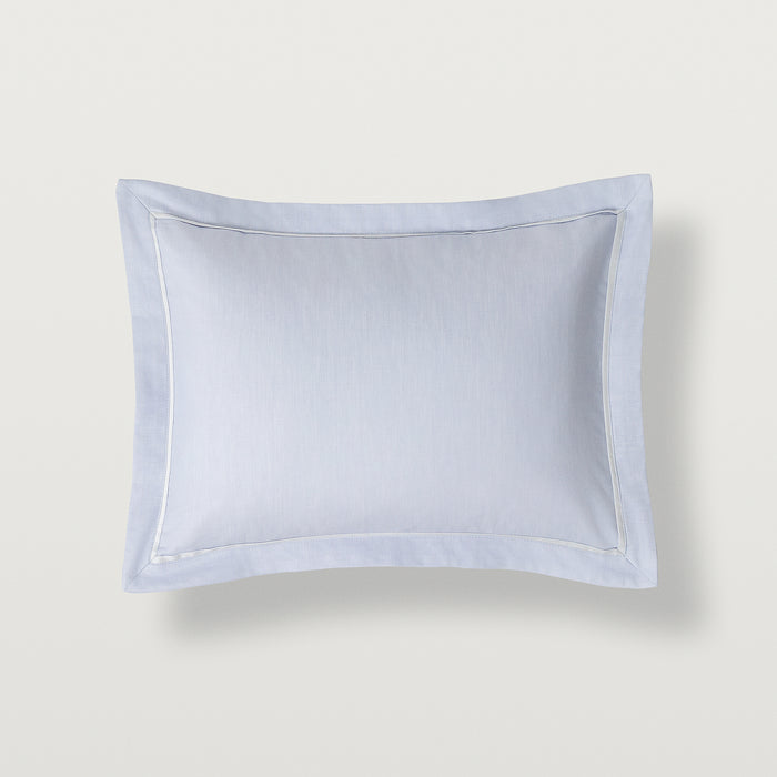 Alistair boudoir sateen pillow sham in the color cielo , #color_cielo