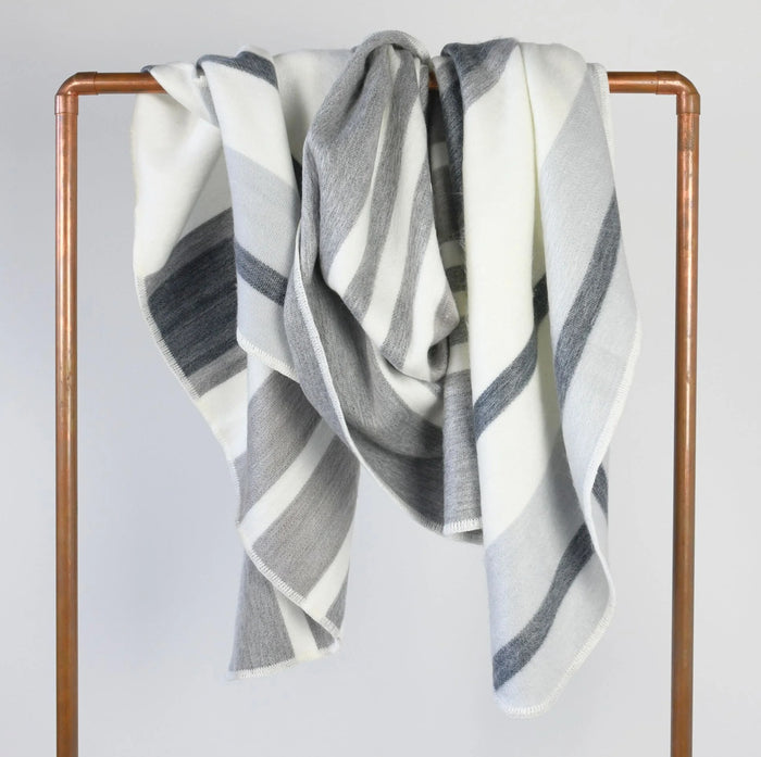 Earl Grey Stripe Throw (45” W x 67” L)