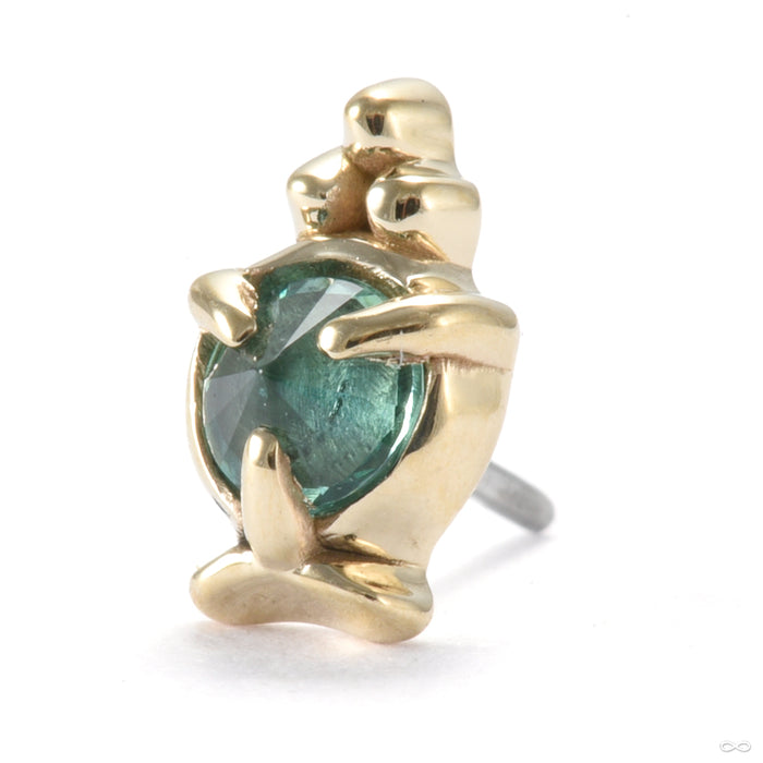 Altar Press-fit End in Gold from Sacred Symbols with emerald