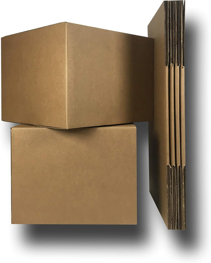 Amazon Basics Cardboard Moving Boxes for Packing and Shipping, Large Size, 20" x 20" x 15", Brown, 6-Pack