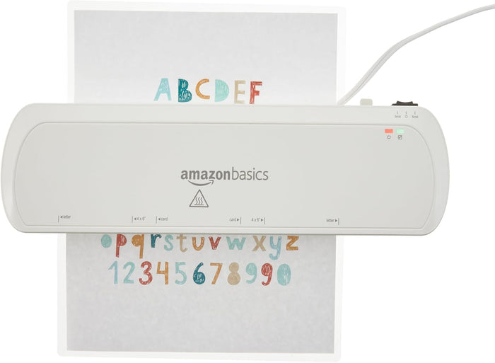 Amazon Basics Clear Thermal Laminating Plastic Paper Laminator Sheets, 9 x 11.5-Inch, 200-Pack, 2.8mil