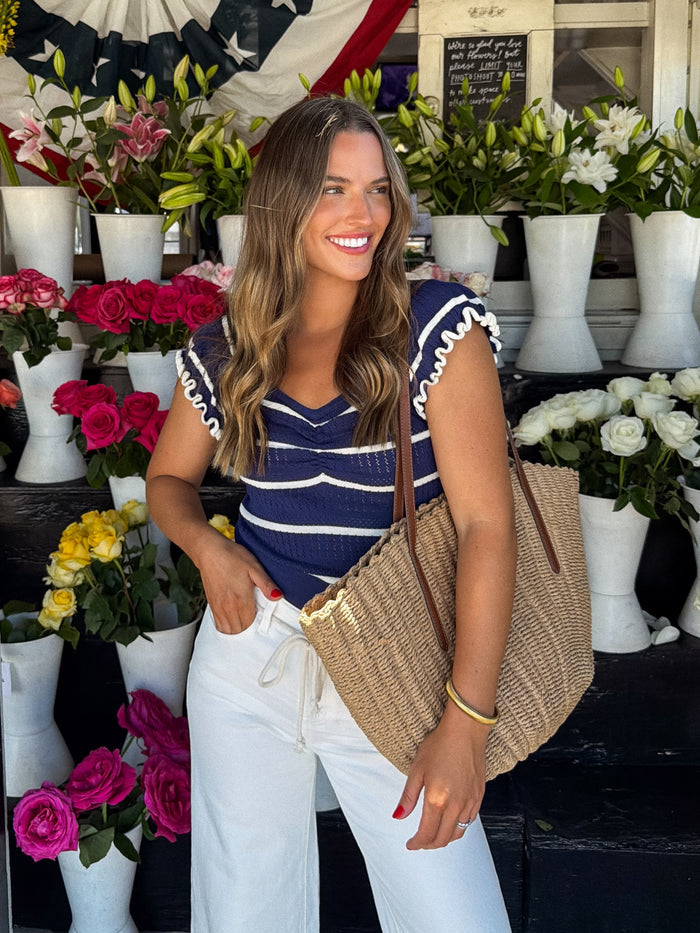 Americana Stripe Knit Top - Final Sale - Stitch And Feather