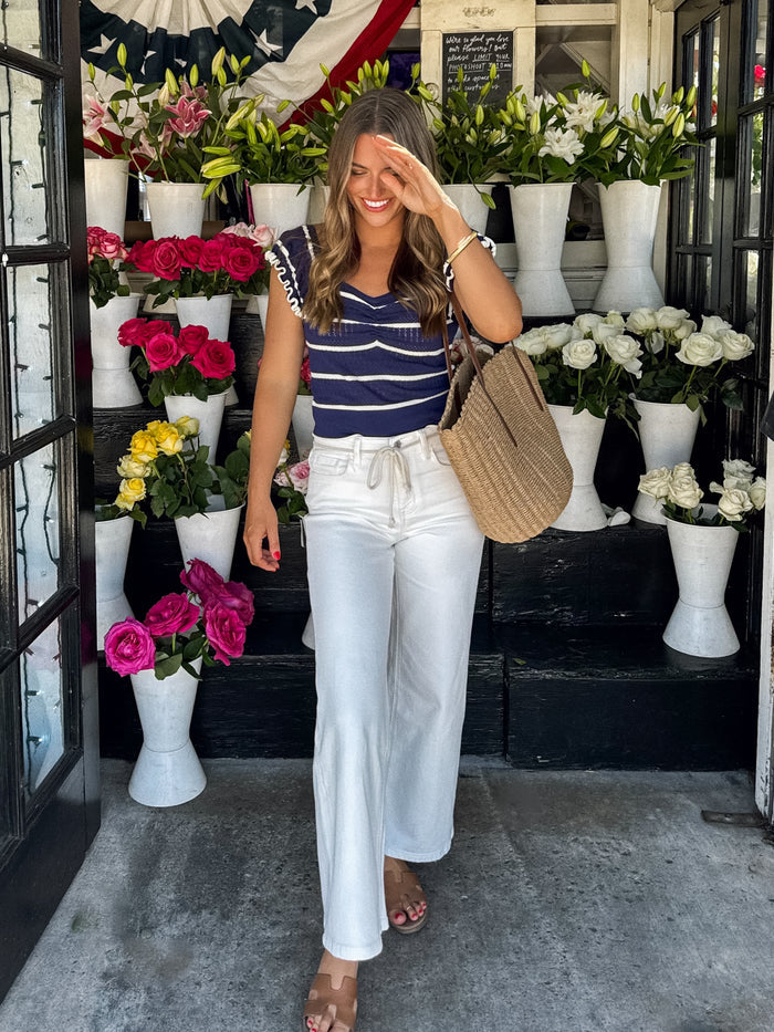 Americana Stripe Knit Top - Final Sale - Stitch And Feather