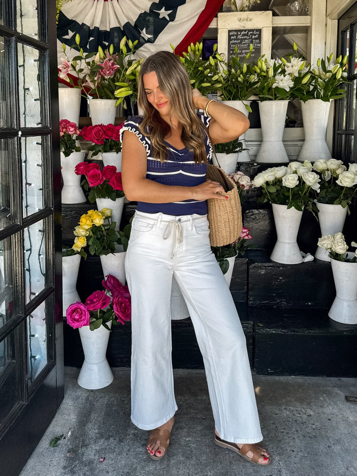 Americana Stripe Knit Top - Final Sale - Stitch And Feather