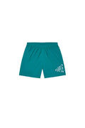 Amplified All Around Short in Bayou, regular fit swimwear with elastic waistband and water repellent treatment.