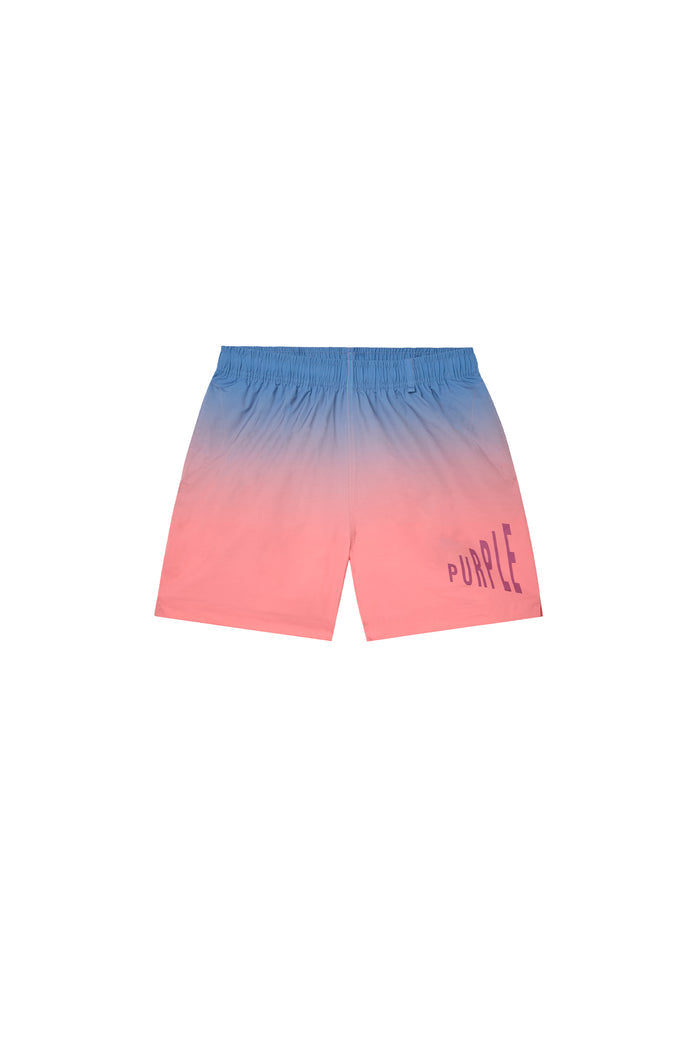 Amplified Fade All Around Short in Sunrise with elastic waistband and crackle print design