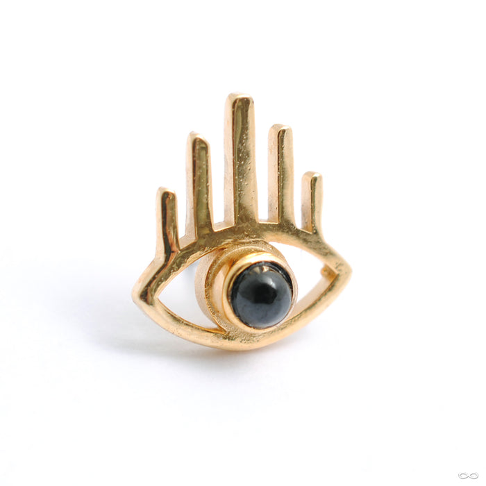 Amulet Press-fit End in Gold from Quetzalli with onyx