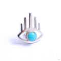 Amulet Press-fit End in Gold from Quetzalli with turquoise
