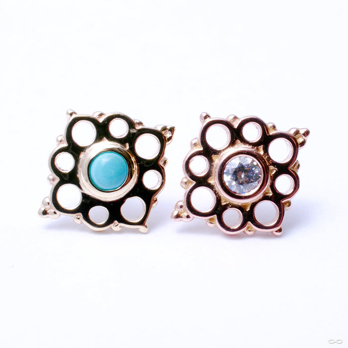 Angela Press-fit End in Gold from BVLA with Assorted Stones