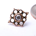 Angela Press-fit End in Gold from BVLA with Clear CZ