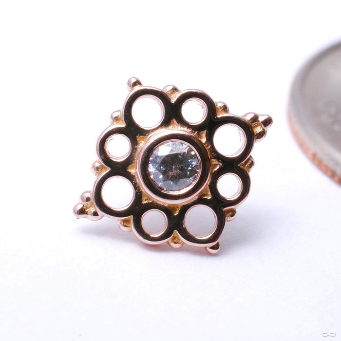 Angela Press-fit End in Gold from BVLA with Clear CZ
