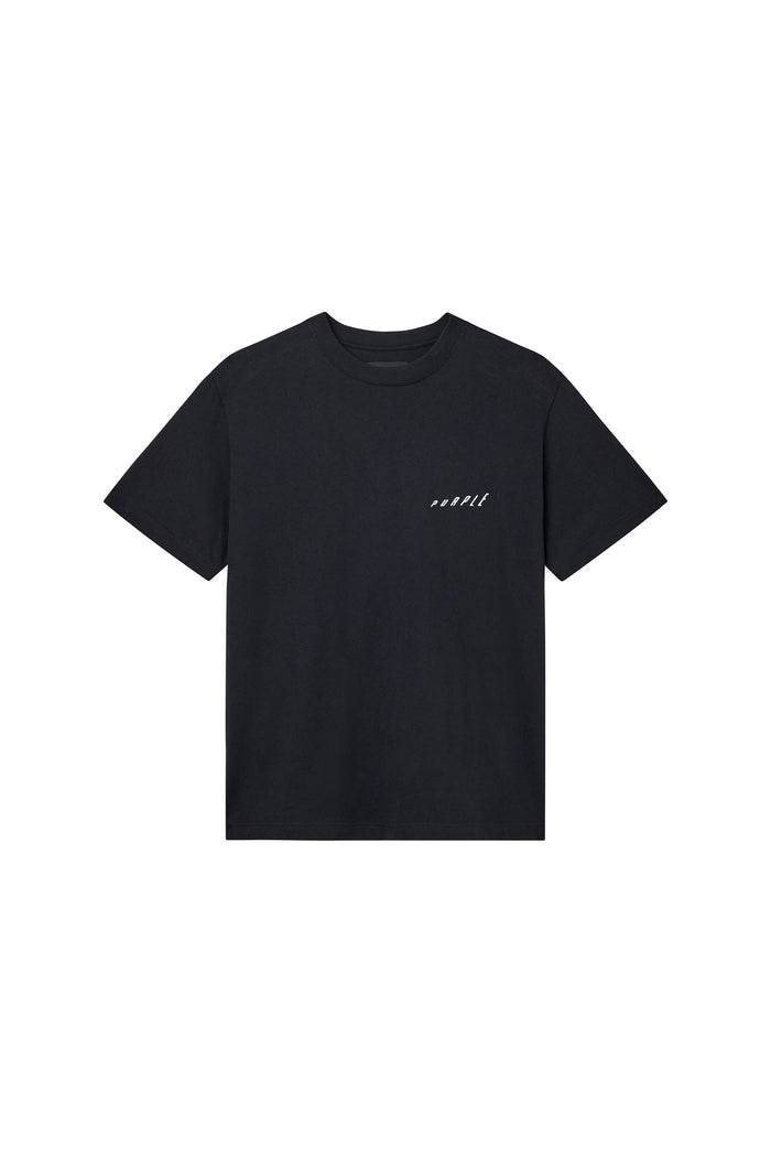 Ascending Wordmark Tee in Black, heavyweight cotton t-shirt, regular fit, available in various sizes.
