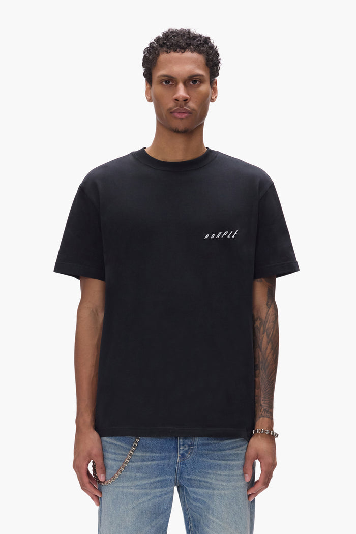 Ascending Wordmark Tee in White, regular fit, heavyweight jersey fabric, available in multiple sizes.