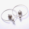 Asia Major Hoop Weights with Bali Filigree Beads from Morton Manley