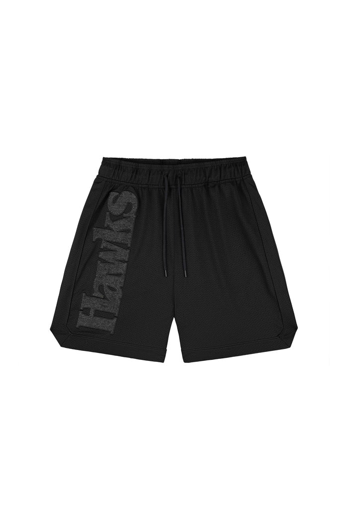 Atlanta Hawks Mesh Shorts with elastic waistband and embroidered graphics, relaxed fit.