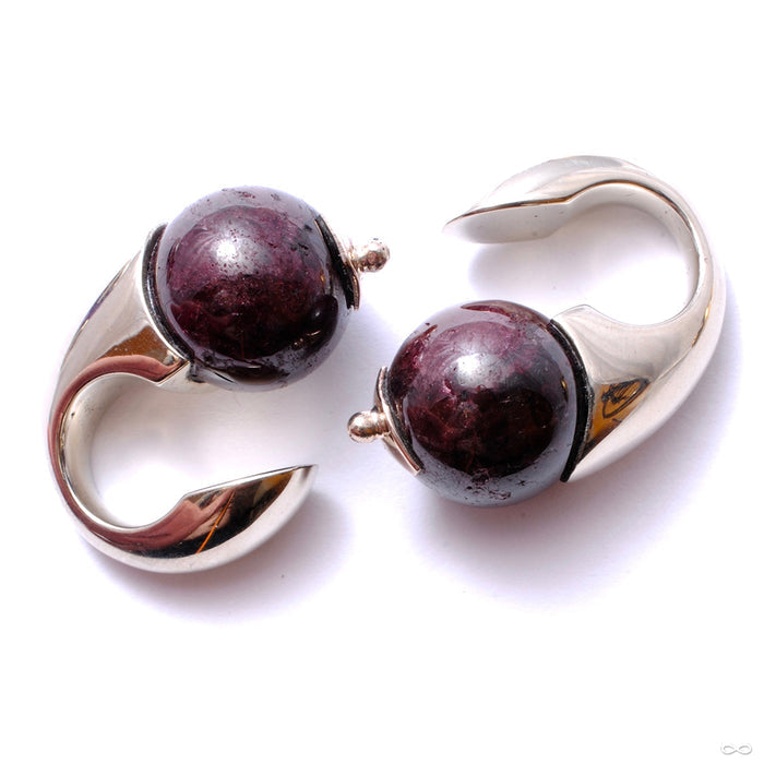 Small / White Brass / Garnet