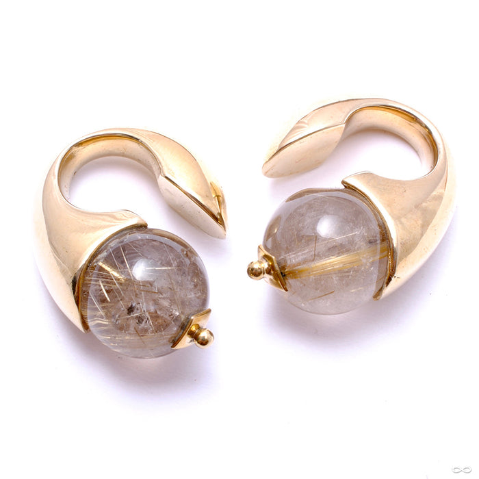 Small / Brass / Rutilated Quartz