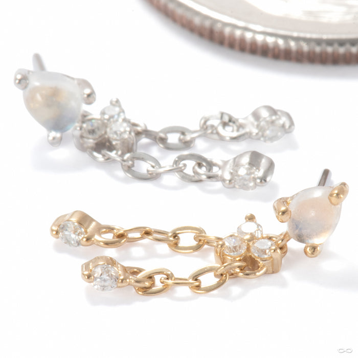 Aurora Press-fit End in Gold from Ember Body Jewelry in assorted materials