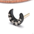 Ayla Press-fit End in Black Rhodium with Diamonds from Modern Mood
