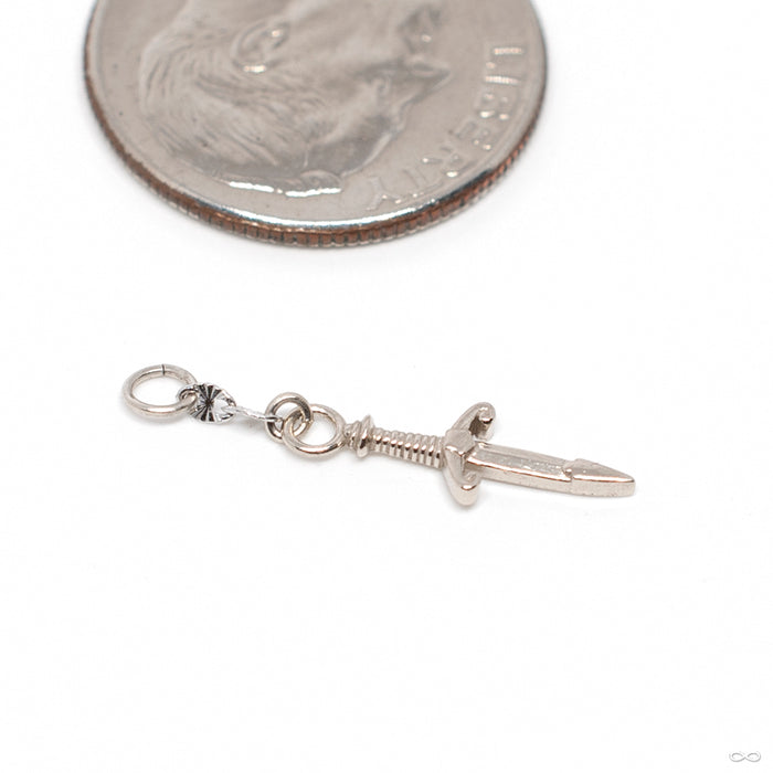 Back Stabber Charm in Gold from Hialeah in white gold