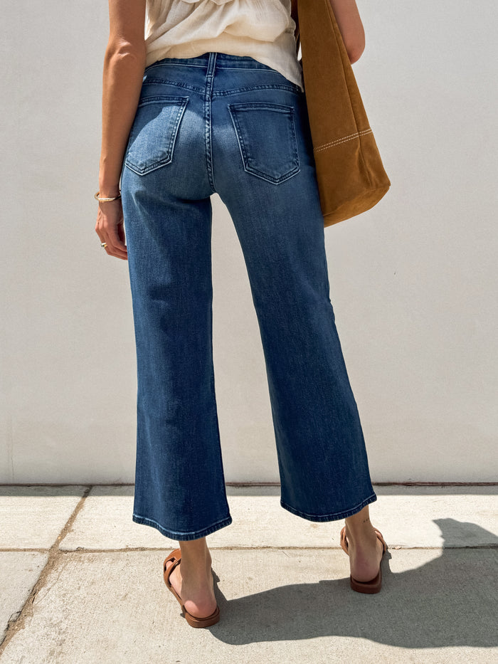 Backstage Wide Leg Jeans in Dark Denim - Final Sale - Stitch And Feather